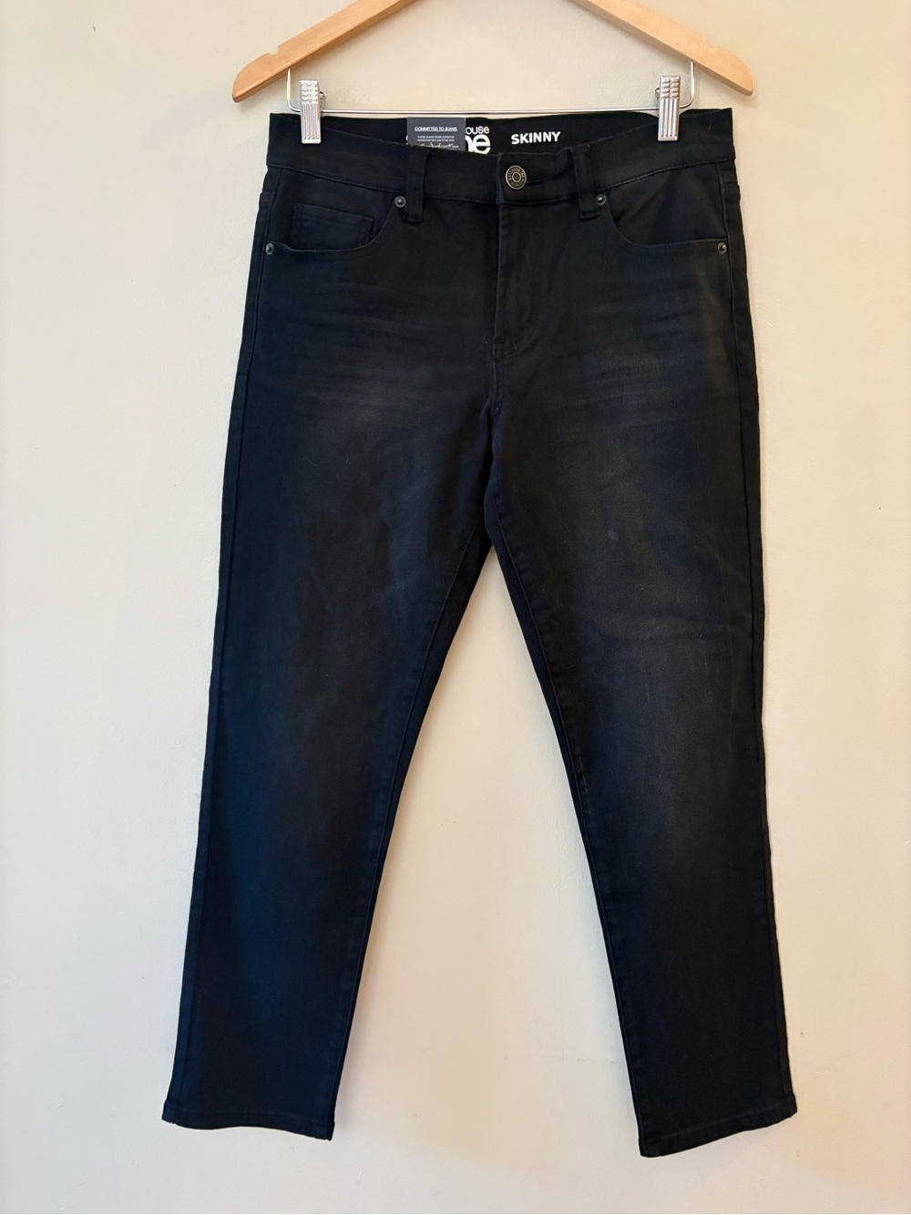 Warehouse One Women’s Black Skinny Jeans, Sz 30. NWT - Picture 2 of 11
